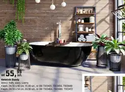 OBI Kwietnik Standy metalowy czarny 24/30x54cm oferta