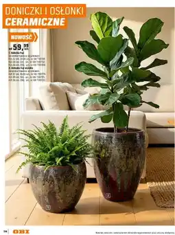 OBI Doniczka Fuji wysoka ceramika trawiona ze szkliwem oferta