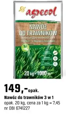 OBI Nawóz do trawników 3 w 1 oferta
