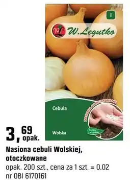 OBI Nasiona cebuli Wolskiej, otoczkowane oferta