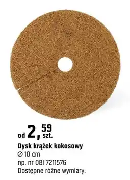 OBI Dysk krążek kokosowy ⌀ 10 cm oferta