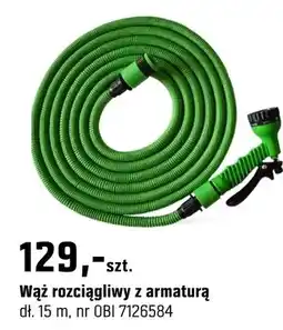 OBI Wąż rozciągliwy z armaturą oferta