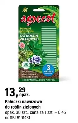 OBI Pałeczki nawozowe do roślin zielonych oferta