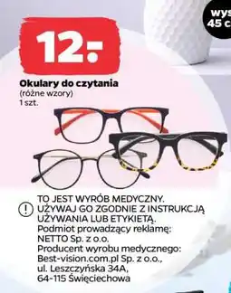 Netto Okulary do czytania oferta