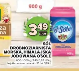 Stokrotka Market Sól drobnoziarnista morska, himalajska jodowana O'Sole oferta