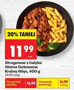 Biedronka Strogonow z indyka Wolno Gotowane Kraina Mięs, 400 g oferta