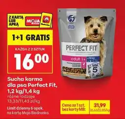 Biedronka Sucha karma dla psa Perfect Fit 1,2 kg 1,4 / kg oferta