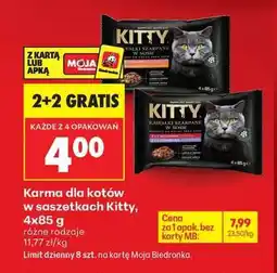 Biedronka Karma dla kotów w saszetkach Kitty, 4x85 g oferta