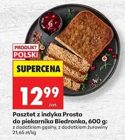 Biedronka Pasztet z indyka Prosto do piekarnika Biedronka, 600 g oferta