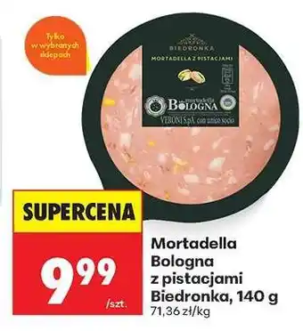 Biedronka Mortadella Bologna z pistacjami Biedronka, 140 g oferta
