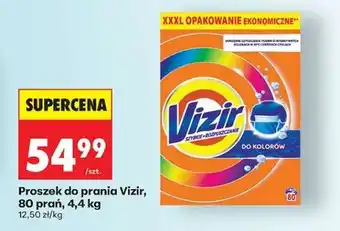Biedronka Proszek do prania Vizir, 80 prań, 4,4 kg oferta