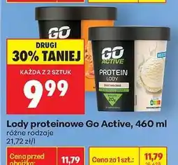 Biedronka Lody proteinowe Go Active, 460 ml oferta