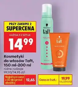 Biedronka Kosmetyki do włosów Taft, 150 ml/200 ml oferta