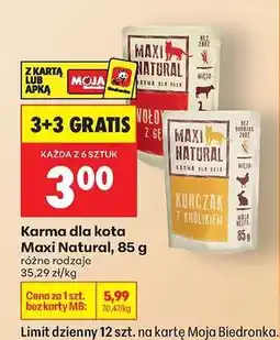 Biedronka Karma dla kota Maxi Natural 85 g oferta
