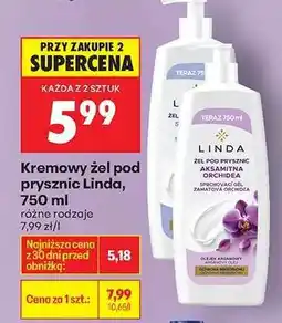 Biedronka Kremowy żel pod prysznic Linda, 750 ml oferta