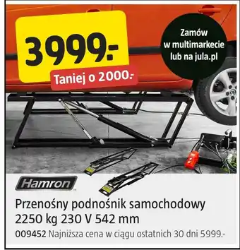 Jula Podnośnik samochodowy Hamron oferta