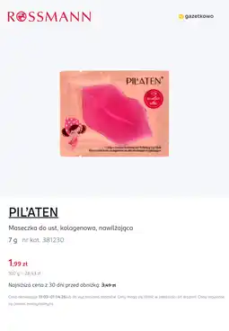 Rossmann PIL'ATEN Maseczka do ust, kolagenowa, nawilżająca oferta