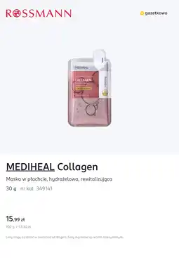 Rossmann MEDIHEAL Collagen Maska w płachcie, hydrożelowa, rewitalizująca oferta