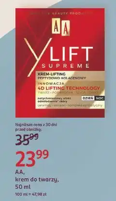 Rossmann Krem do twarzy Aa Y Lift Supreme oferta