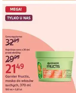 Rossmann Maska do włosów Garnier Fructis Keratin Sleek oferta