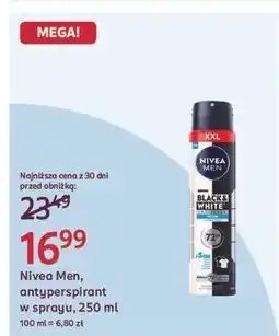 Rossmann Antyperspirant fresh Nivea Men Invisible Black & White oferta