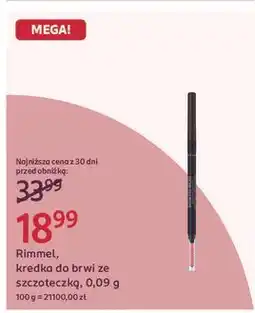 Rossmann Kredka do brwi nr 3 dark brown Rimmel Brow Pro Micro oferta