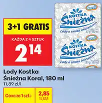 Biedronka Lody Kostka řnieŹna Koral oferta