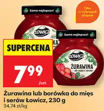 Biedronka Żurawina lub borówka do mięs i serów Łowicz oferta