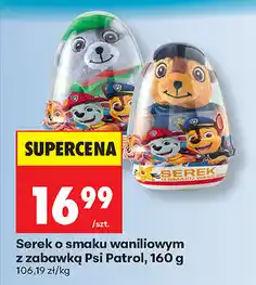 Biedronka Serek o smaku waniliowym z zabawką Psi Patrol oferta