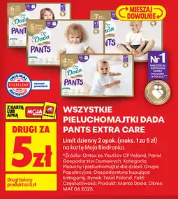 Biedronka WSZYSTKIE PIELUCHOMAJTKI DADA PANTS EXTRA CARE oferta