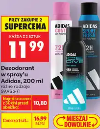 Biedronka Dezodorant w spray'u Adidas oferta