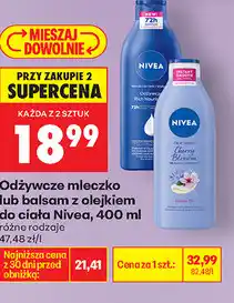 Biedronka Odżywcze mleczko lub balsam z olejkiem do ciała Nivea oferta