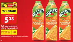 Biedronka Sok pomarańcza 100% Tymbark oferta