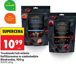 Biedronka Truskawki lub wiśnie liofilizowane w czekoladzie Biedronka oferta