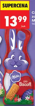 Biedronka Czekoladowy zając Biscoff Milka oferta