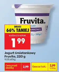 Biedronka Jogurt śmietankowy Fruvita oferta
