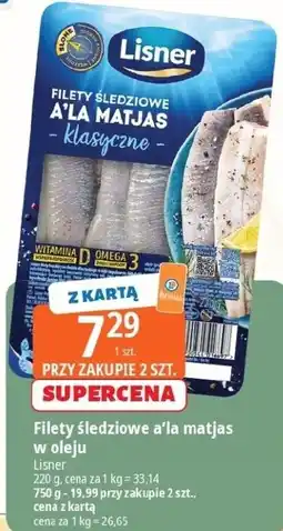E.Leclerc Filety śledziowe a'la matjas klasyczne Lisner oferta