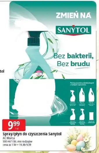 E.Leclerc Płyn dezynfekuje i czyści podłogi inne powierzchnie eukaliptus Sanytol oferta