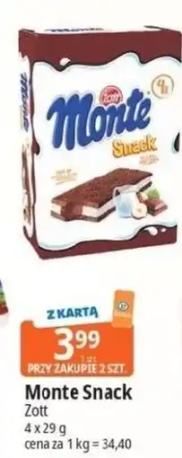 E.Leclerc Baton mleczny Zott Monte Snack oferta