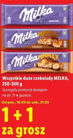 Lidl Wszystkie duże czekolady MILKA oferta