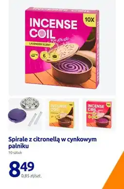 Action Spirale z citronellą w cynkowym palniku, 10 szt oferta