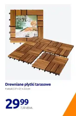 Action Drewniane płytki tarasowe 31x31x2,5 cm oferta