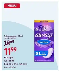 Rossmann Wkładki higieniczne oferta