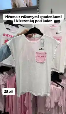 Pepco Piżama z różowymi spodenkami i kieszonką oferta