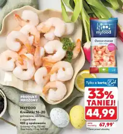 Kaufland Krewetki 16-20 gotowane, obrane, z ogonkiem oferta