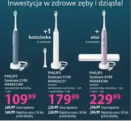 Hebe Szczoteczka soniczna z końcówką Sonicare 4100 HX4043/64 oferta