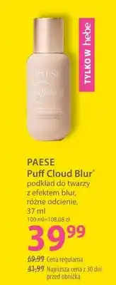 Hebe Podkład do twarzy z efektem blur, wyrównującym odcienie Puff Cloud Blur oferta