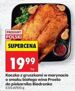 Biedronka Kaczka z gruszkami w marynacie o smaku białego wina Prosto do piekarnika oferta