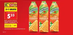 Biedronka Sok pomarańcza 100% 2+1 GRATIS oferta