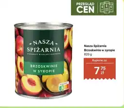 Biedronka Brzoskwinie w syropie oferta